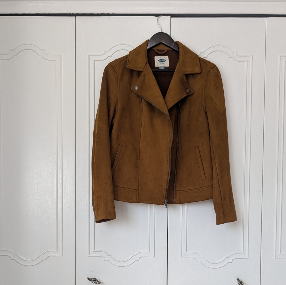 Old Navy Tan Faux-Suede Utility Jacket